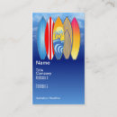 Buscar tablas hawaianas tarjetas de visita Persona que practica surf