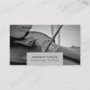 Buscar violinista tarjetas de visita Música