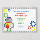 Buscar robots invitaciones Chica