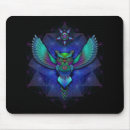 Buscar búho colorido alfombrillas de raton Azul