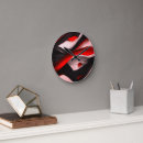 Buscar diseño abstracto moderno relojes de pared Rojo