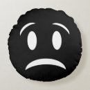 Buscar cara triste cojines Fruncir el ceño