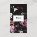 Buscar flores elegantes tarjetas de visita Vintage