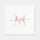 Buscar rojo y blanco servilletas Para ella