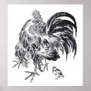 Buscar gallo blanco y negro arte Pollo