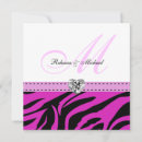 Buscar raya negra rosada invitaciones Elegante