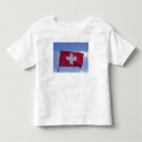 Buscar símbolo suizo camisetas Rojo
