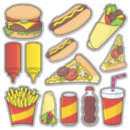 Buscar comida basura pegatinas Pizza