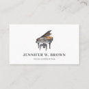 Buscar piano tarjetas de visita Profesor de música