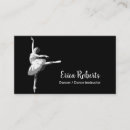 Buscar instructor la danza de tarjetas de visita Bailarina
