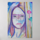 Buscar chica triste posters Acuarela