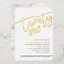 Buscar 21 invitaciones de cumpleaños Caligrafía