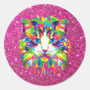 Buscar gatos abstractos pegatinas Colorido