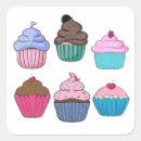 Buscar cupcake cuadradas pegatinas Rosa