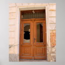 Buscar puerta de madera vieja posters Marrón