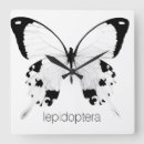 Buscar mariposas blancas relojes de pared Blanco