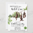 Buscar chimpancé invitaciones Acuarela