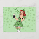 Buscar chica de la cerveza postales Irlandés