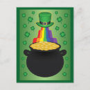 Buscar trébol de cuatro hojas postales Duende