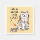 Buscar gatos servilletas Amantes de los gatos