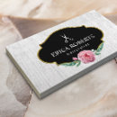 Buscar madera floral tarjetas de visita Rústico