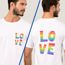 Buscar arco iris doble camisetas Amar