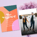 Buscar retro colorido boda invitaciones Para ellos