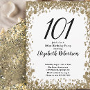 Buscar 101 años invitaciones Elegante