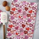 Buscar corazones rojos paños de cocina Para todos