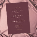Buscar color vino invitaciones Minimalista