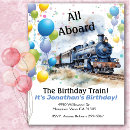 Buscar del tren invitaciones de cumpleaños General y unisex