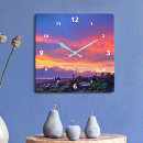 Buscar amanecer relojes de pared Paisaje