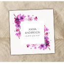 Buscar flores pintadas tarjetas de visita Elegante