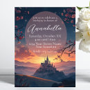Buscar cuento de hadas invitaciones Castillo de princesa