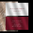 Buscar rojo tarjetas de visita Estilista de cabello