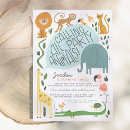 Buscar mono 11x16 invitaciones Animales