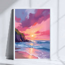 Buscar olas oceánicas posters Acuarela