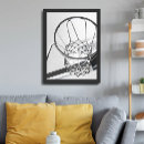 Buscar baloncesto blanco negro posters Para niños