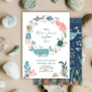 Buscar animal de mar invitaciones Cualquier niño