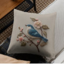 Buscar pájaros bordados cojines Vintage