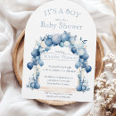 Buscar globos azules invitaciones Azul y blanco