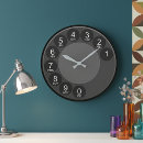 Buscar dial relojes de pared Negro