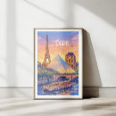 Buscar torre eiffel francesa posters Cartel de viaje