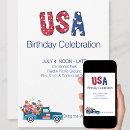 Buscar usa invitaciones Rojo blanco azul