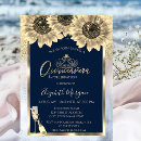 Buscar quince girasoles invitaciones Oro