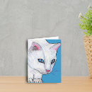 Buscar gato de ojos azules tarjetas Blanco