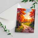 Buscar paisaje del otoño tarjetas Rojo