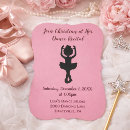 Buscar silueta de la bailarina invitaciones Chica