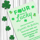 Buscar afortunado invitaciones Shamrock