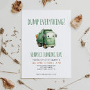 Buscar los camiones invitaciones de cumpleaños Camión de basura
